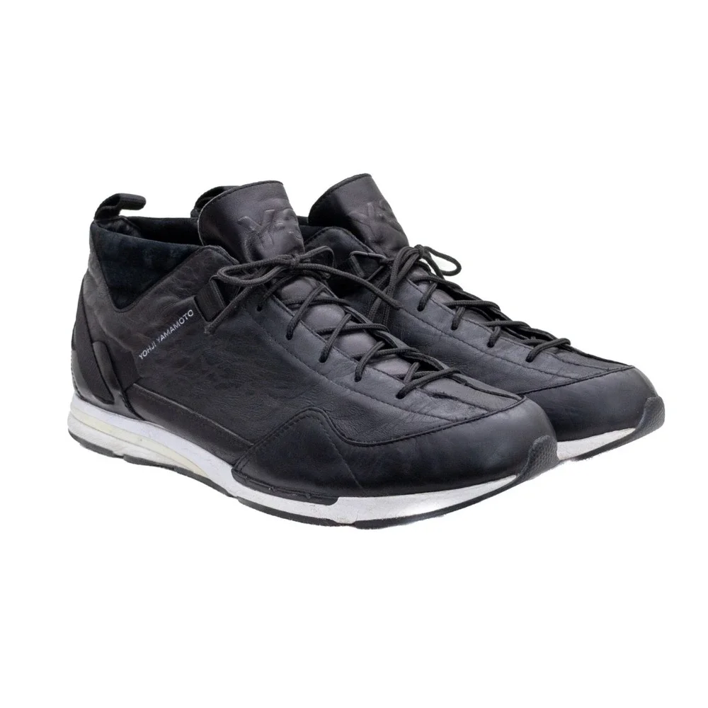 Y-3 Yohji Yamamoto x Adidas Men's Black Lark Sneakers Size 10.5 US